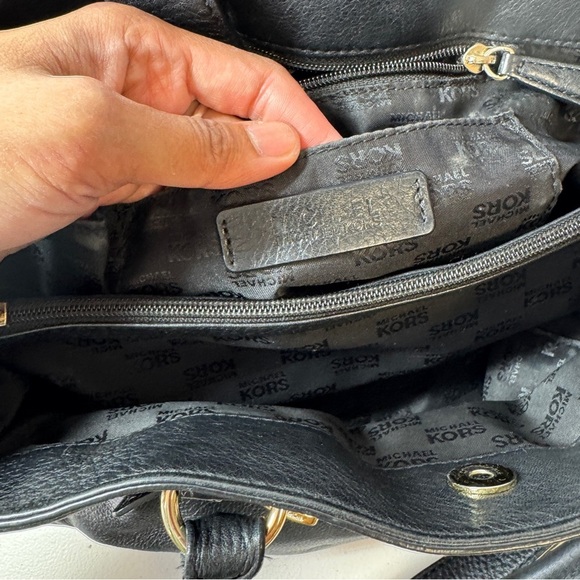 Michael Kors Black Hamilton Crossbody Hobo Bag - Picture 16 of 16